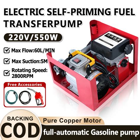 550w Electric Fuel Self Priming Transfer Pump 60lmin Mounted Small