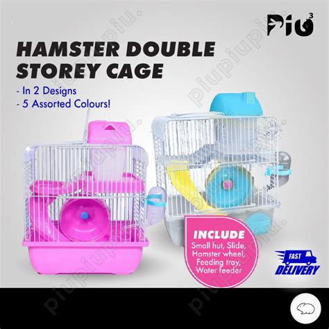 hr ship double storey hamster cage portable  storey hamster cage