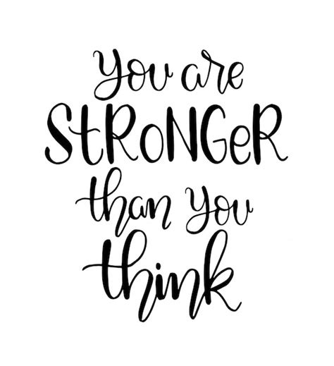 Premium Vector You Are Stronger Than You Think Hand Lettering