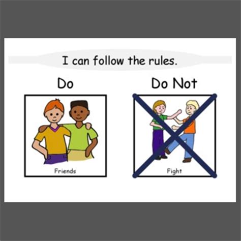 I can follow the rules. - Do / Do Not