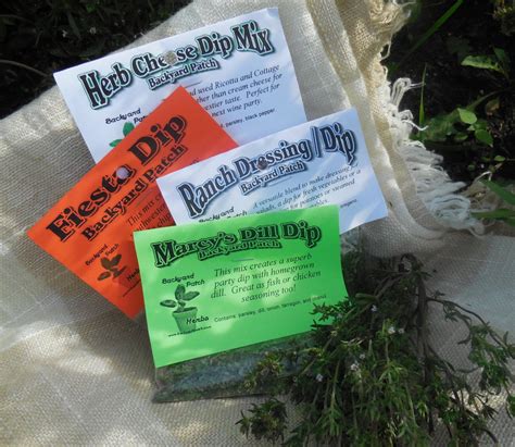 Herb Seasoning T Set Five Herb Blend Mixes For Making Dip Backy Backyard Patch Herbs