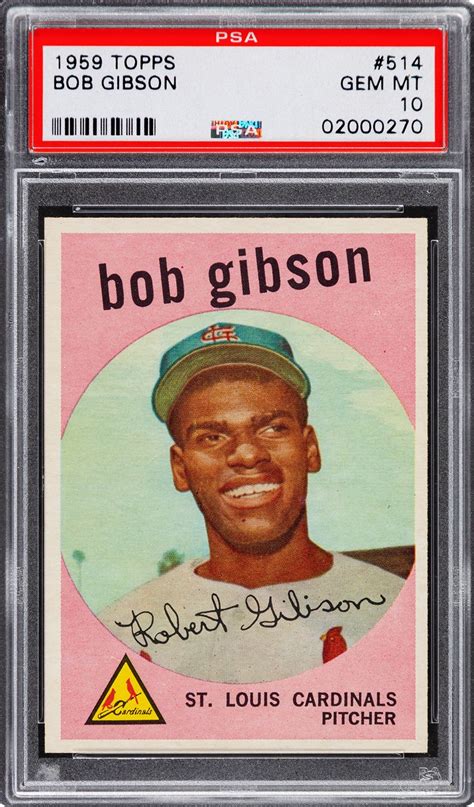 Topps Bob Gibson Rc Graded Psa Sold For