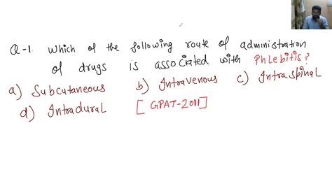 GPAT Last Year MCQ General Pharmacology Part 1 YouTube