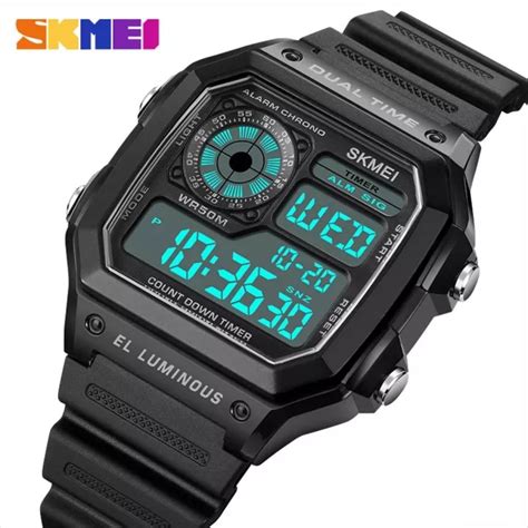 Skmei Jam Tangan Pria Digital Sport Watch Chrono Dual Time Waterproof