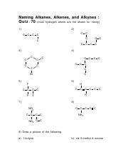 Naming Alkanes Alkenes And Alkynes Worksheet With Answers Worksheets