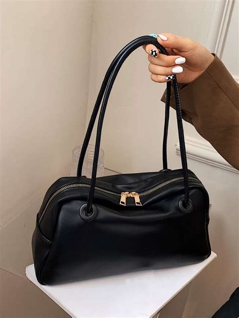 Minimalist Double Zip Novelty Bag Shein Usa In Shoulder Bag