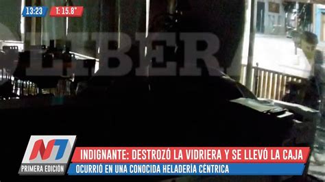 Video Entr A Robar En Una Helader A Y Se Llev La Registradora En