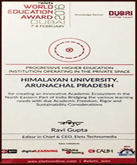 Awards And Achievements Himalayan University