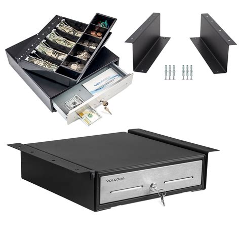 Cash Register Drawer With Under Counter Mounting Bracket 13 Black