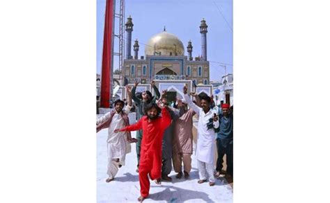 Sehwan Devotees Performing Dhamal At The Shrine Of Hazrat Lal Shahbaz