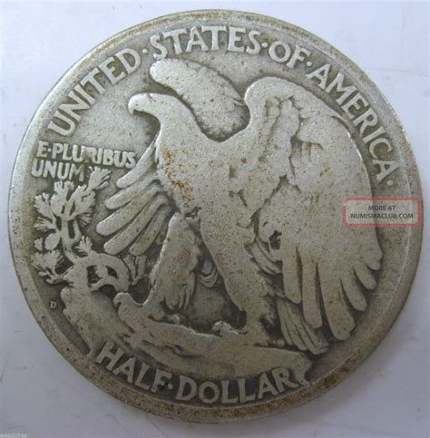 1918 D Silver Walking Liberty Half Dollar 218f