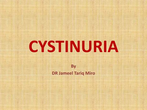 PPT - CYSTINURIA PowerPoint Presentation, free download - ID:4094222