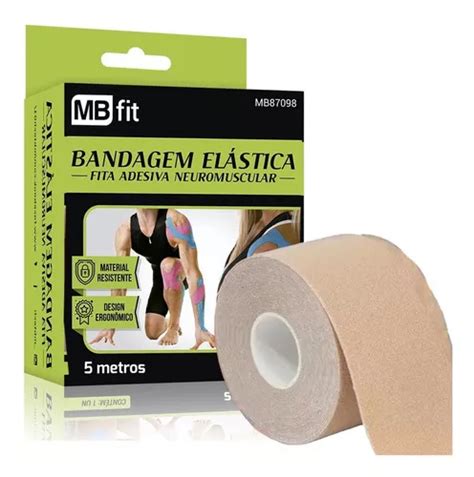 Fita Kinesio Fisioterapia Taping Bandagem Adesiva Funcional Cor Nude