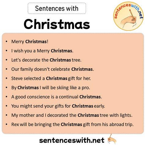 Sentences With Christmas Sentences About Christmas Sentenceswithnet