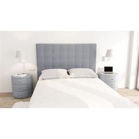 Sogno T Te De Lit Capitonn Es Tissu Gris Clair Cdiscount Maison