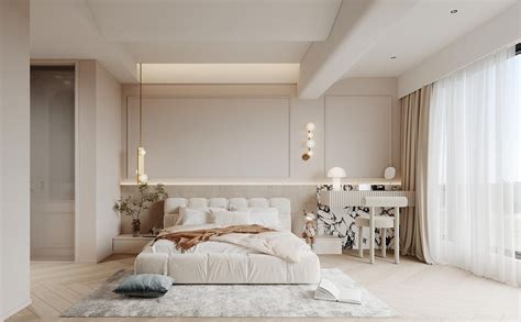 Beige Bedroom Furniture Interior Design Ideas