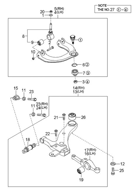 5450138611 Genuine Kia Arm Complete Front Lower