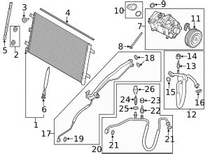 ML3Z 19A834 B A C Refrigerant Suction Hose 2021 2024 Ford F 150