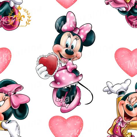 Minnie Mouse Valentine Day ,minnie Mouse Seamless File,minnie Mouse ...