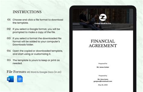 Financial Agreement Template in Word, Google Docs - Download | Template.net