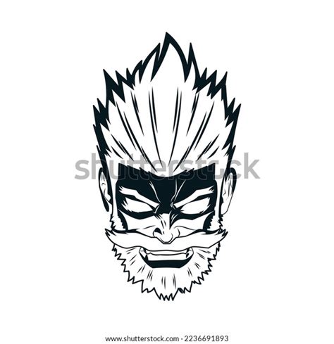 Angry Man Face Art Drawing Stock Vector (Royalty Free) 2236691893 ...