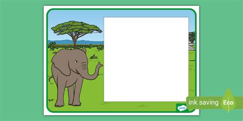 Elephant Photo Frame (teacher made) - Twinkl