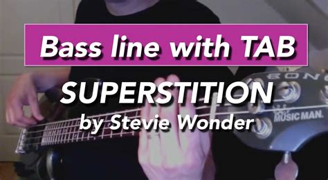 Superstition By Stevie Wonder Bass Lesson With Tabs How To Play YouTube