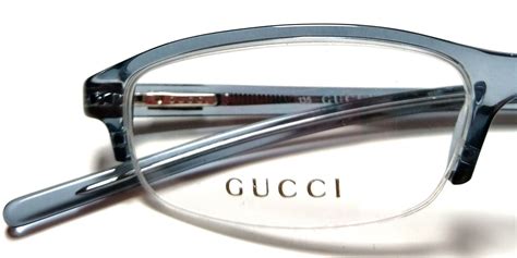 Gucci eyeglass frames GG-1505 49-16-135 zn7 crystal blue.Italy | Etsy