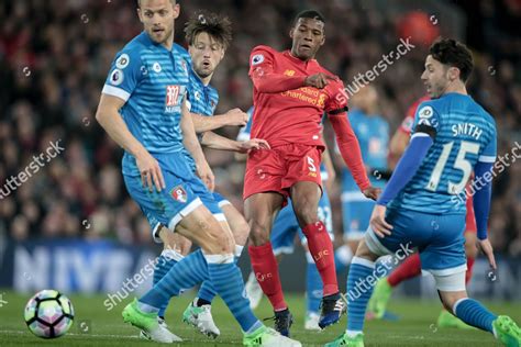 Georginio Wijnaldum Liverpool Takes Shot During Editorial Stock Photo