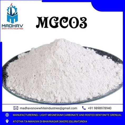 Heavy Magnesium Carbonate Grade Industrial Grade At Rs 70 Kg In Mahuva