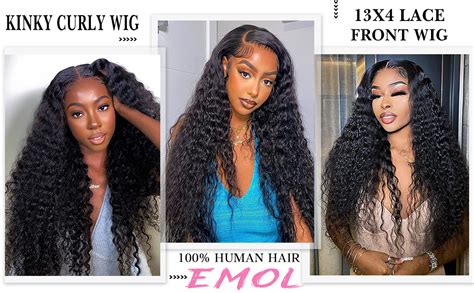 Schwarze Per Cke Echthaar X Curly Lace Frontal Wigs Human Hair For