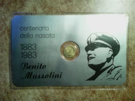 BENITO MUSSOLINI Monetina D Oro Commemorativa Del Centenario Della