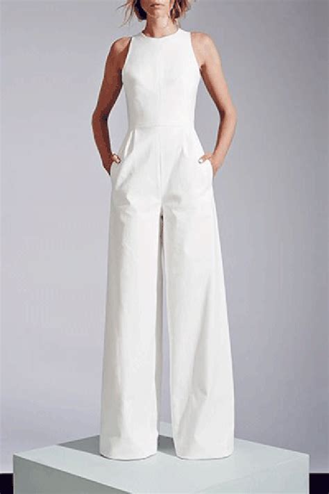 Elegant Spring Summer New Arrival Jumpsuit With Pockets Fashion Wide Leg Jumpsuit Jumpsuit