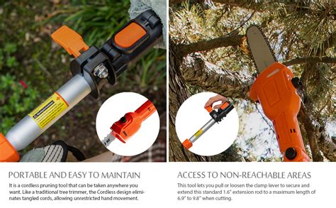 Ukoke Powerful 40v 8 Inch Cordless Pole Saw With 2 0ah Battery And Charger Included Make Tree