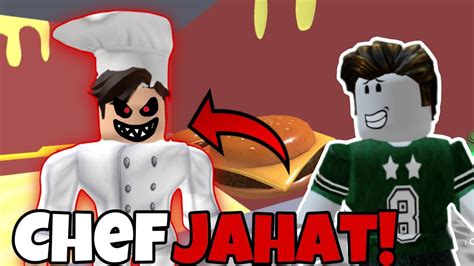 Kabur Dari Chef Jahat Escape Burger Shop Obby Roblox Indonesia Youtube