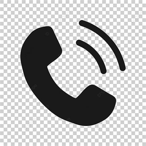 Flat Phone Icon On Isolated White Background For Mobile Hotlines Vector