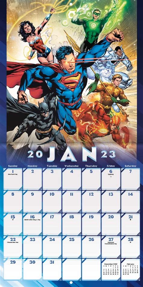 2023 DC Comics Justice League Wall Calendar - Superman Homepage