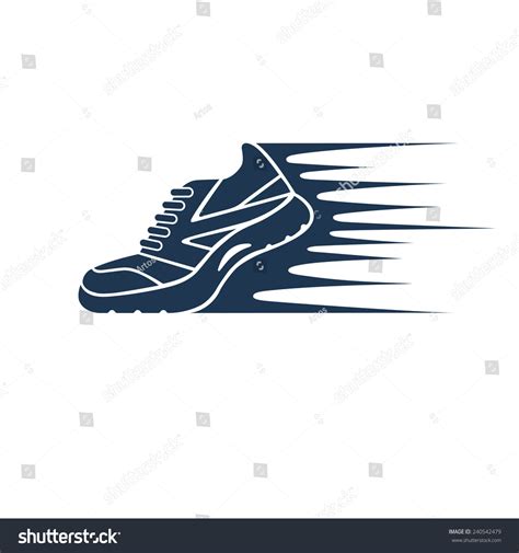 Speeding Running Sport Shoe Symbol Icon Stock Illustration 240542479