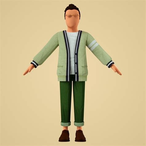 Cartoon low poly characters 3D model | CGTrader