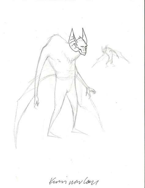 Manbat Batman Animated Prelim By Kevin Nowlan In Reed Nitz S Non