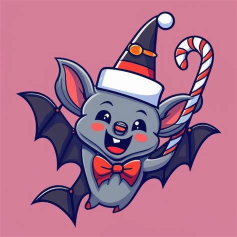 Premium Photo A Cute Cartoon Vampire Bat Flying In The Air Isolated