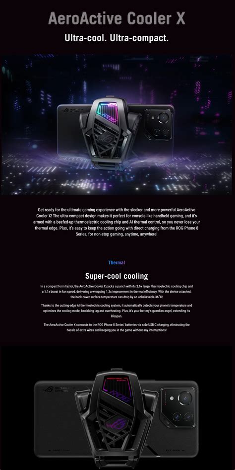 Asus Rog Aeroactive Cooler X For Rog Phone Pro