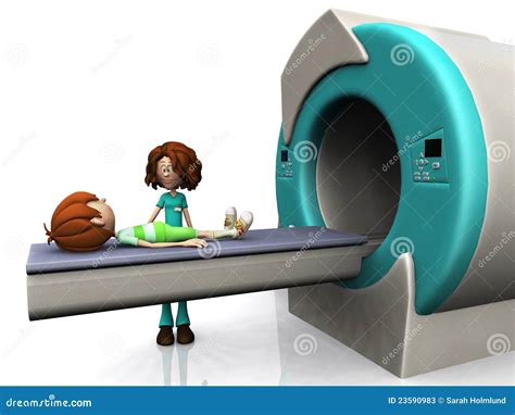 Cartoon Boy Getting An Mri Scan Stock Photos Image 23590983