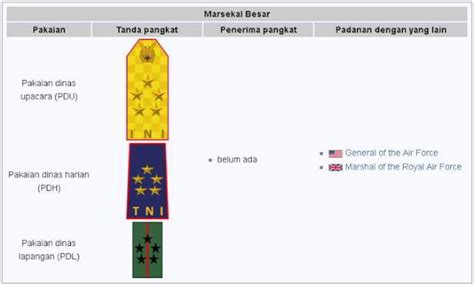 Lambang Pangkat Tni Au Dan Urutan Pangkatnya Info Panduan Trik