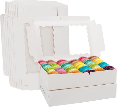 Belle Vous Er Pack Wei E Kraftpapier Cupcake Transportbox Karton Mit