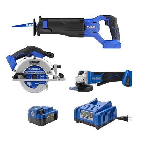 Kobalt 3 Tool 24 Volt Max Lithium Ion Brushless Cordless Combo Kit At