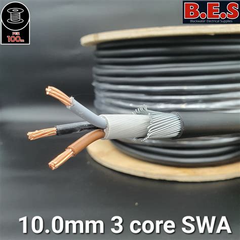 10 0mm² 3 Core SWA Armoured Cable 100m Drum