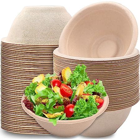 Amazon Pack Paper Bowls Oz Disposable Compostable Paper Bowls