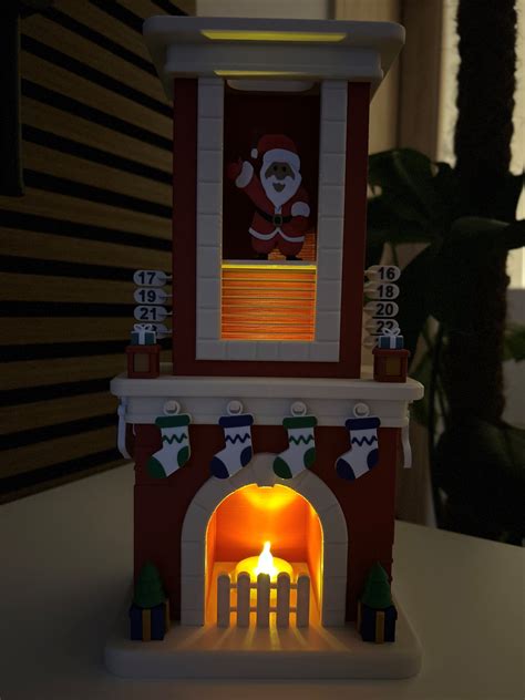 🎄 Christmas Fireplace Advent Calendar (Countdown for XMAS)・ 3MF File