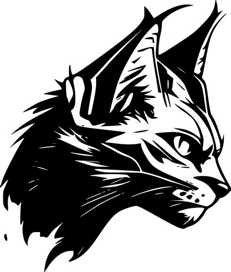 Wildcat, Black and White Vector illustration 34103028 Vector Art at ...